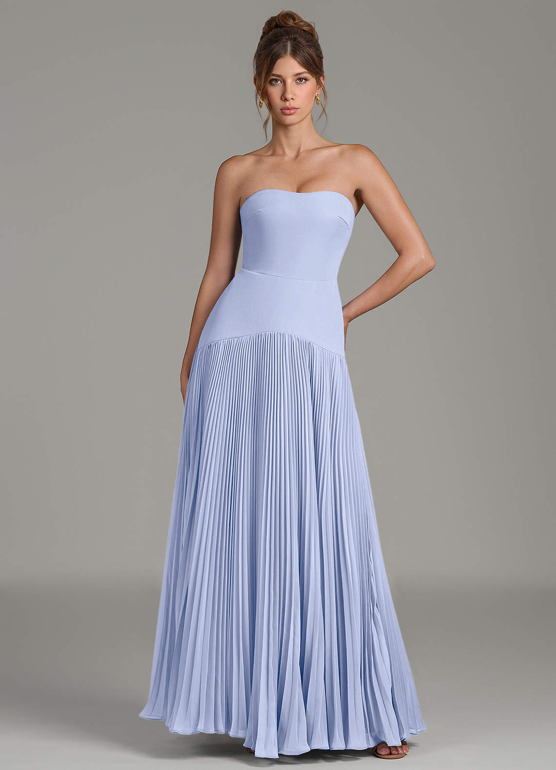 strapless a line bridesmaid dresses KissProm
