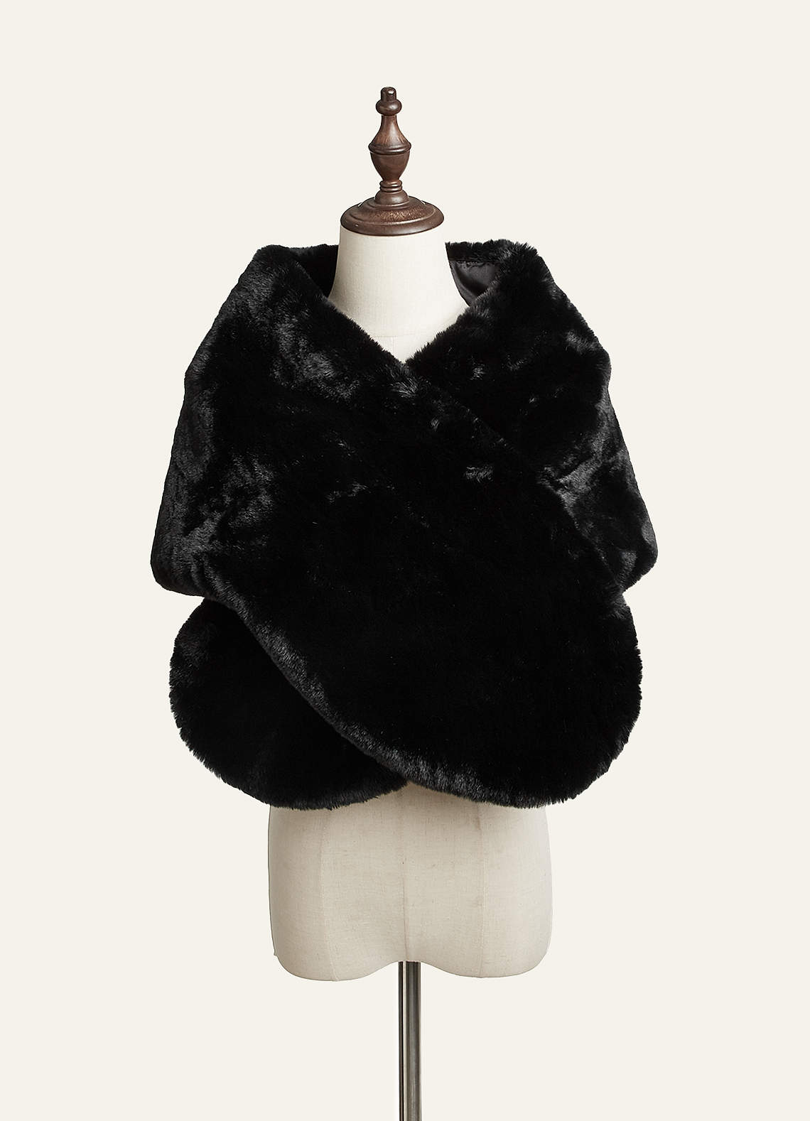 front Luxe Faux Fur Wrap