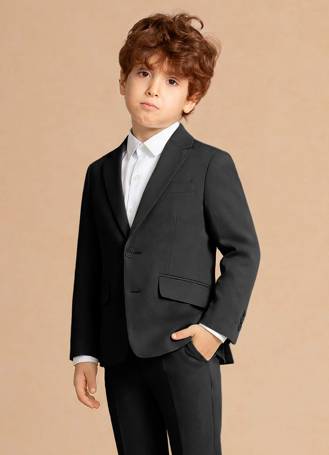 front Theo Preto Jaqueta infantil