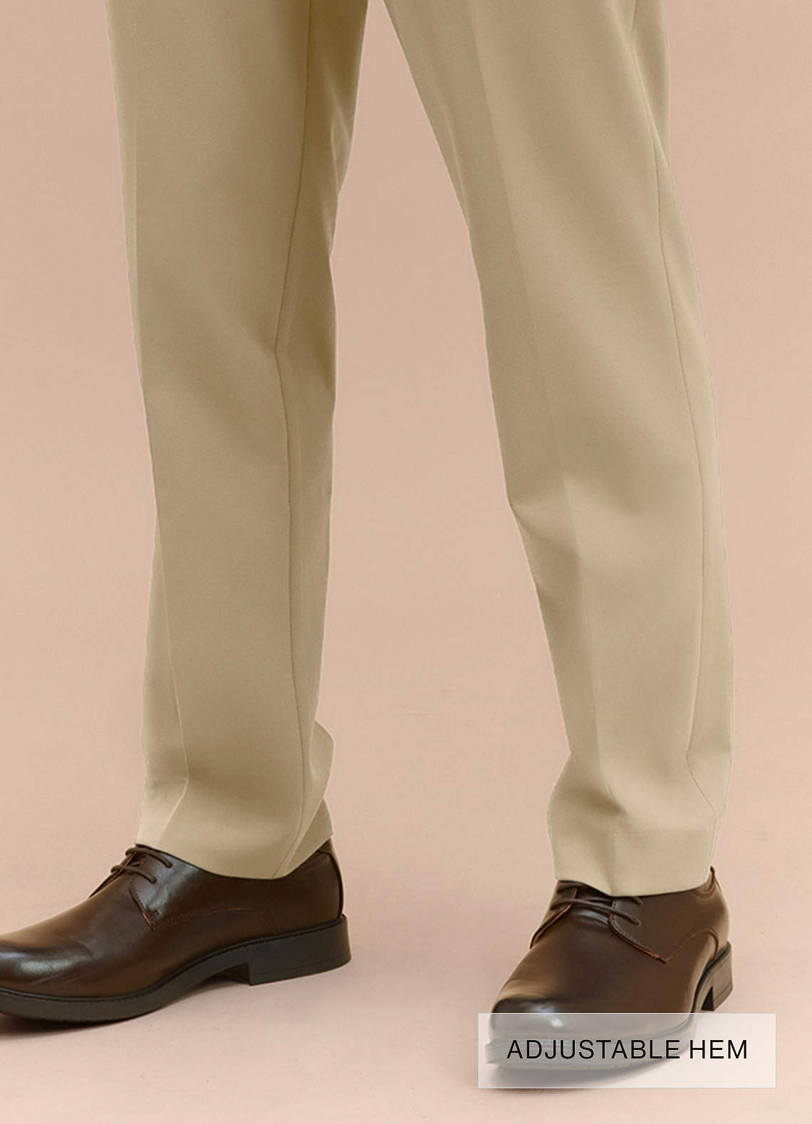 front Ethan Champagne Refined Weave Performance Suit