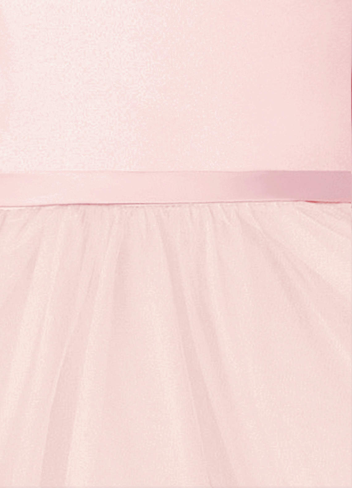 Blushing Pink Azazie Marybell A-Line Bow Tulle Ankle-Length Dress | Azazie