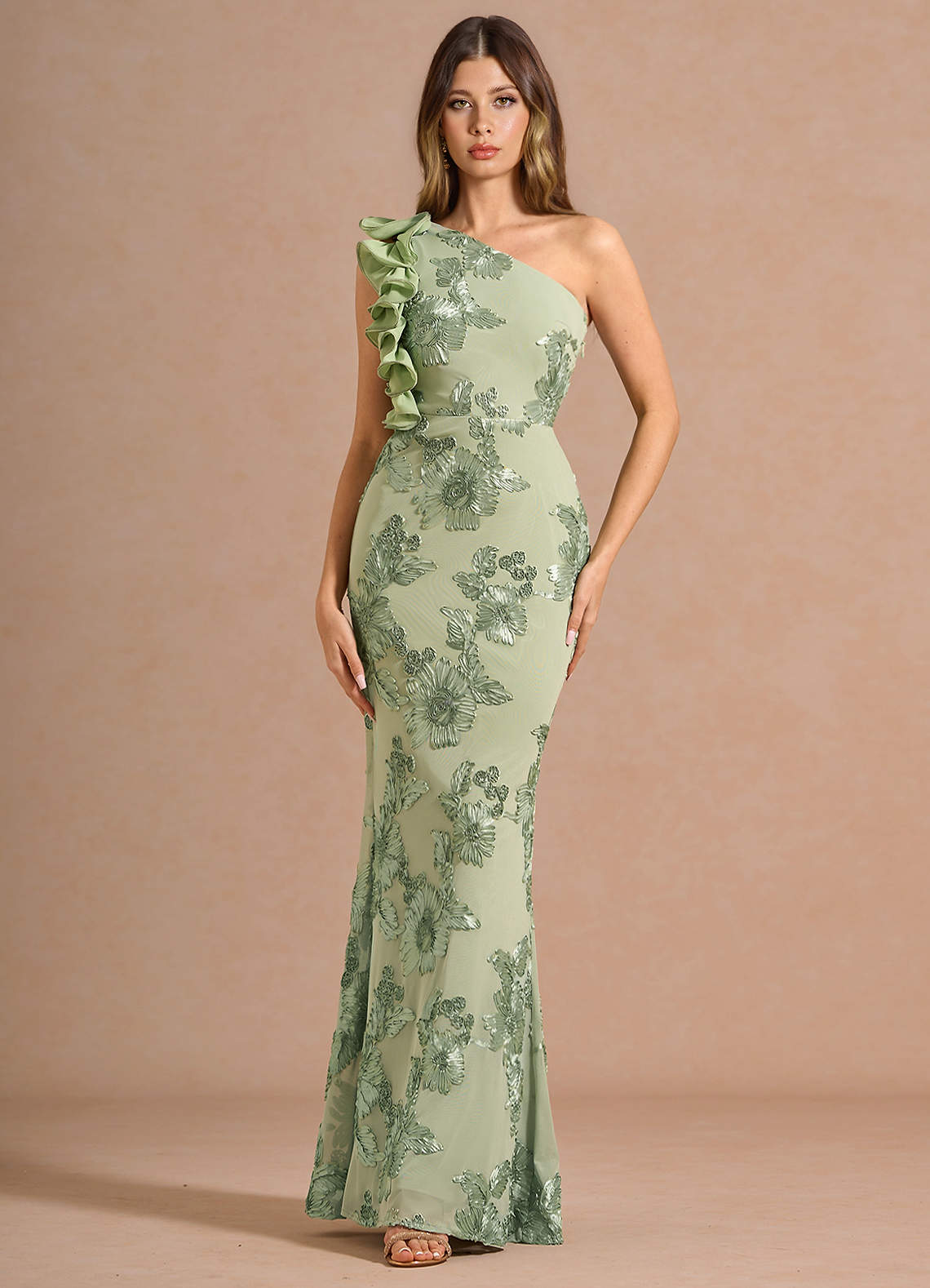 light green maxi dress formal ZAPAKA Women Prom Dress A-Line V Neck Floor-Length Beaded Tulle Light Green Evening Dress with Slit, Light Green / US2