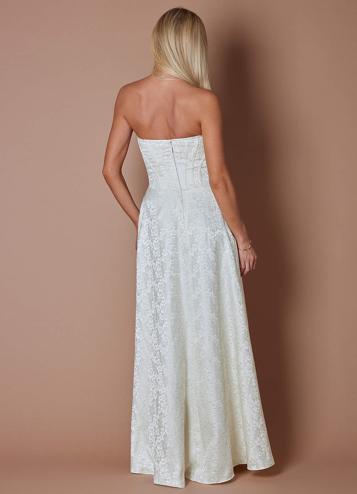Bibi Antique White Maxi Dress | Azazie