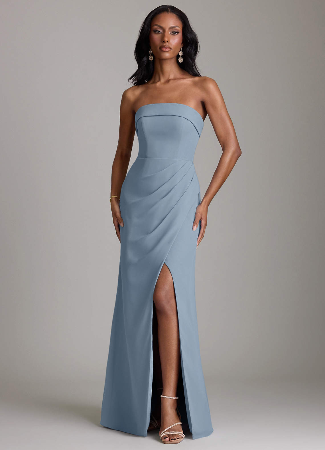 strapless chiffon dresses Ombre Chiffon Strapless Gown 4 / Plumeria Ombre