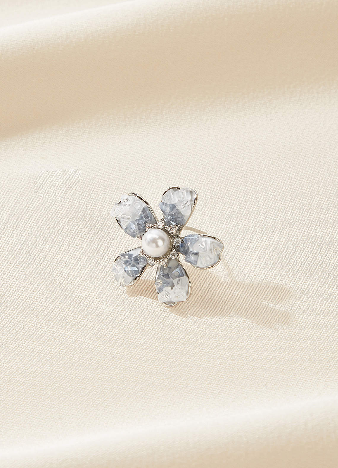front Something Blue Flower Stud Earrings