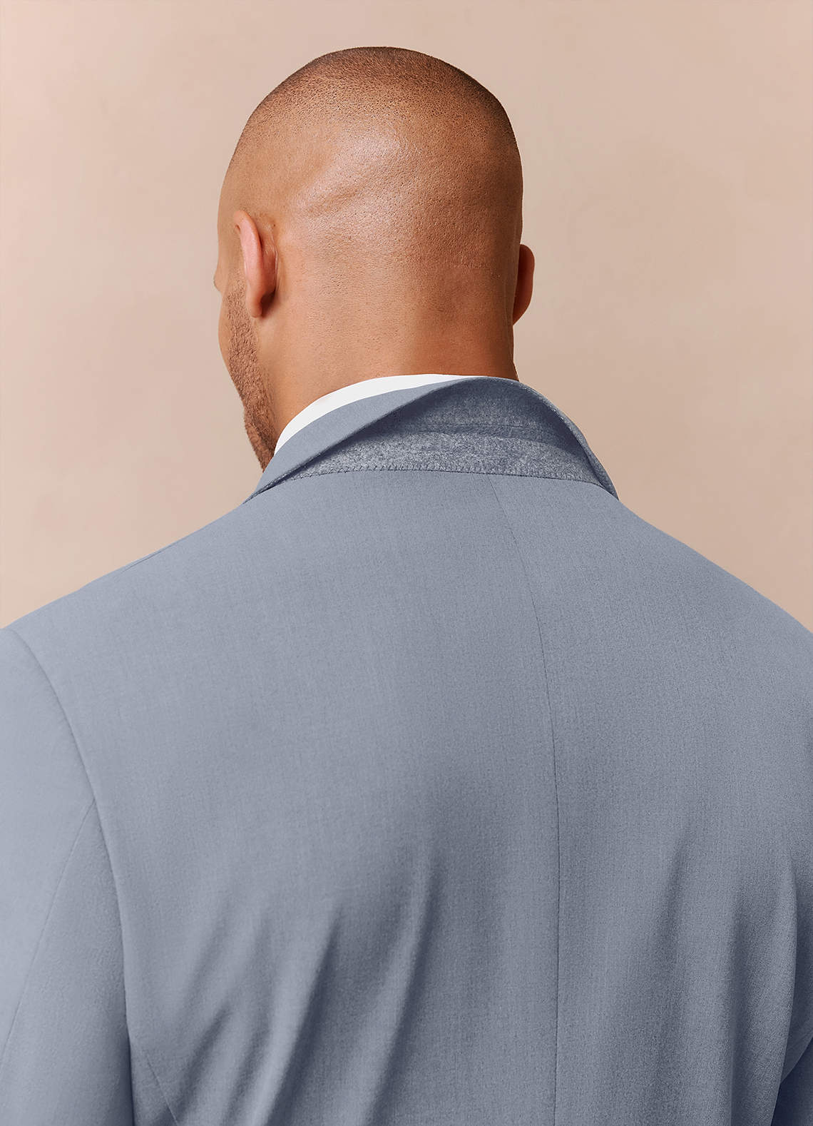 front Savile Light Blue Wool Blend Suit Jacket