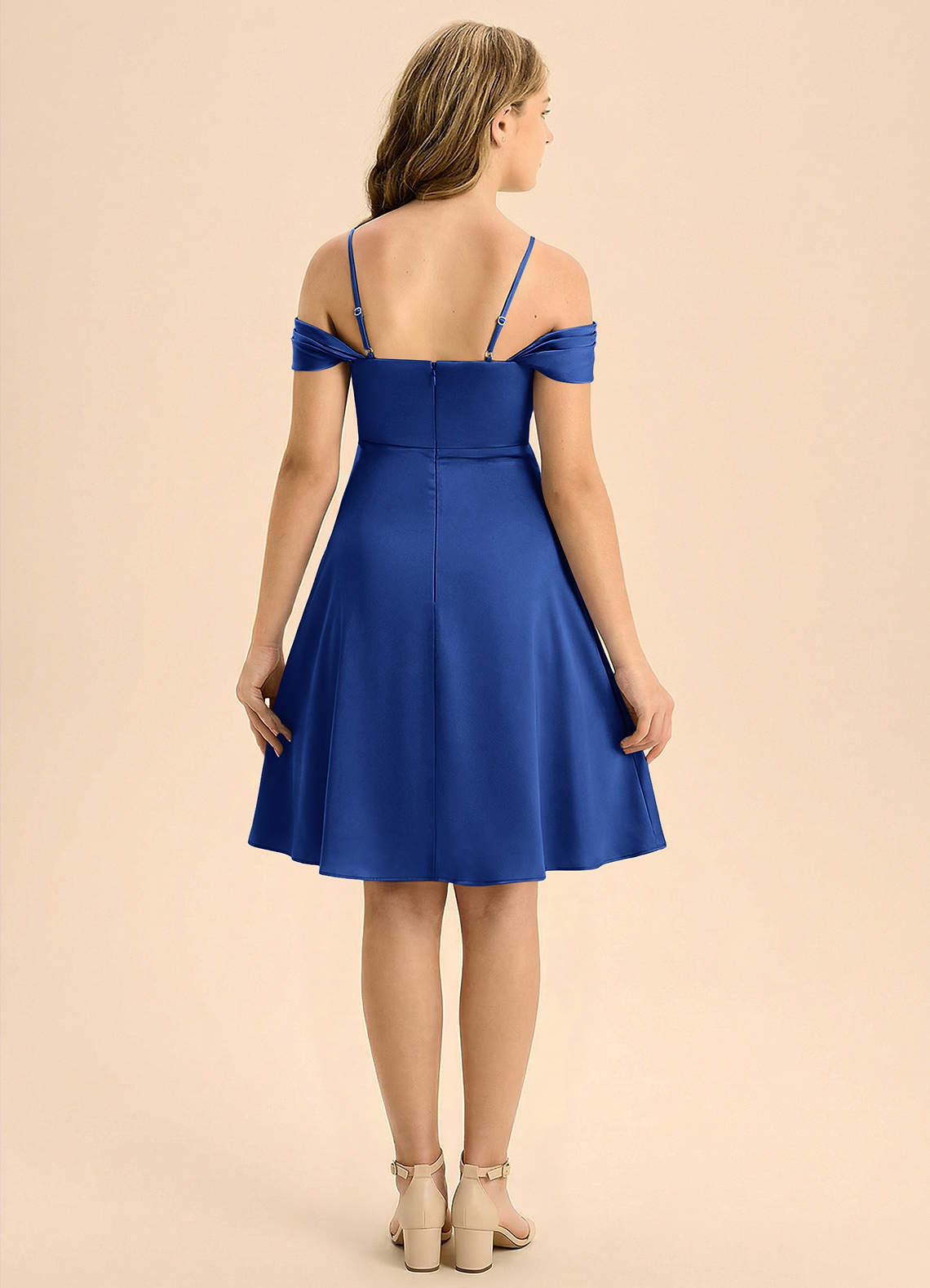 Azazie Anselie Junior Bridesmaid Dress in Royal Blue