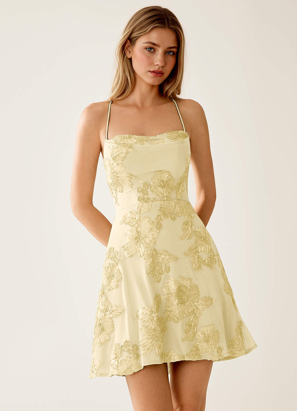 Azazie Wrap Homecoming Dress 2026 Lemon Sorbet 3D Flowers Corset Azazie Wrap Homecoming Dress 2026 Lemon Sorbet 3D Flowers Corset