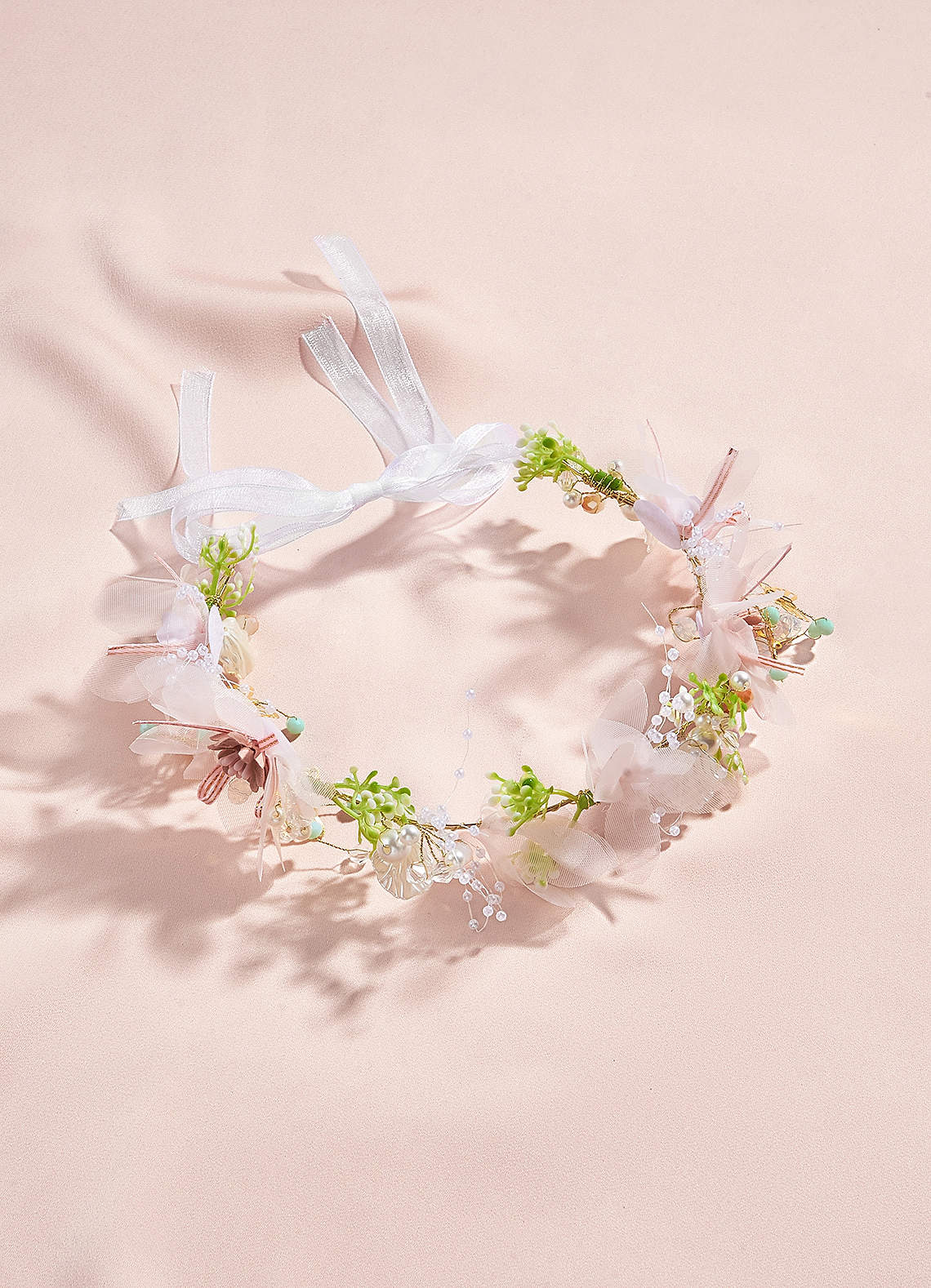 front Diadema de perlas inspirada en hadas