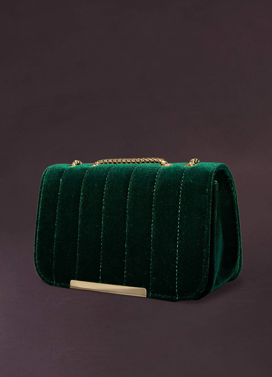 Dark Green Dark Green Velvet Crossbody Bag Azazie
