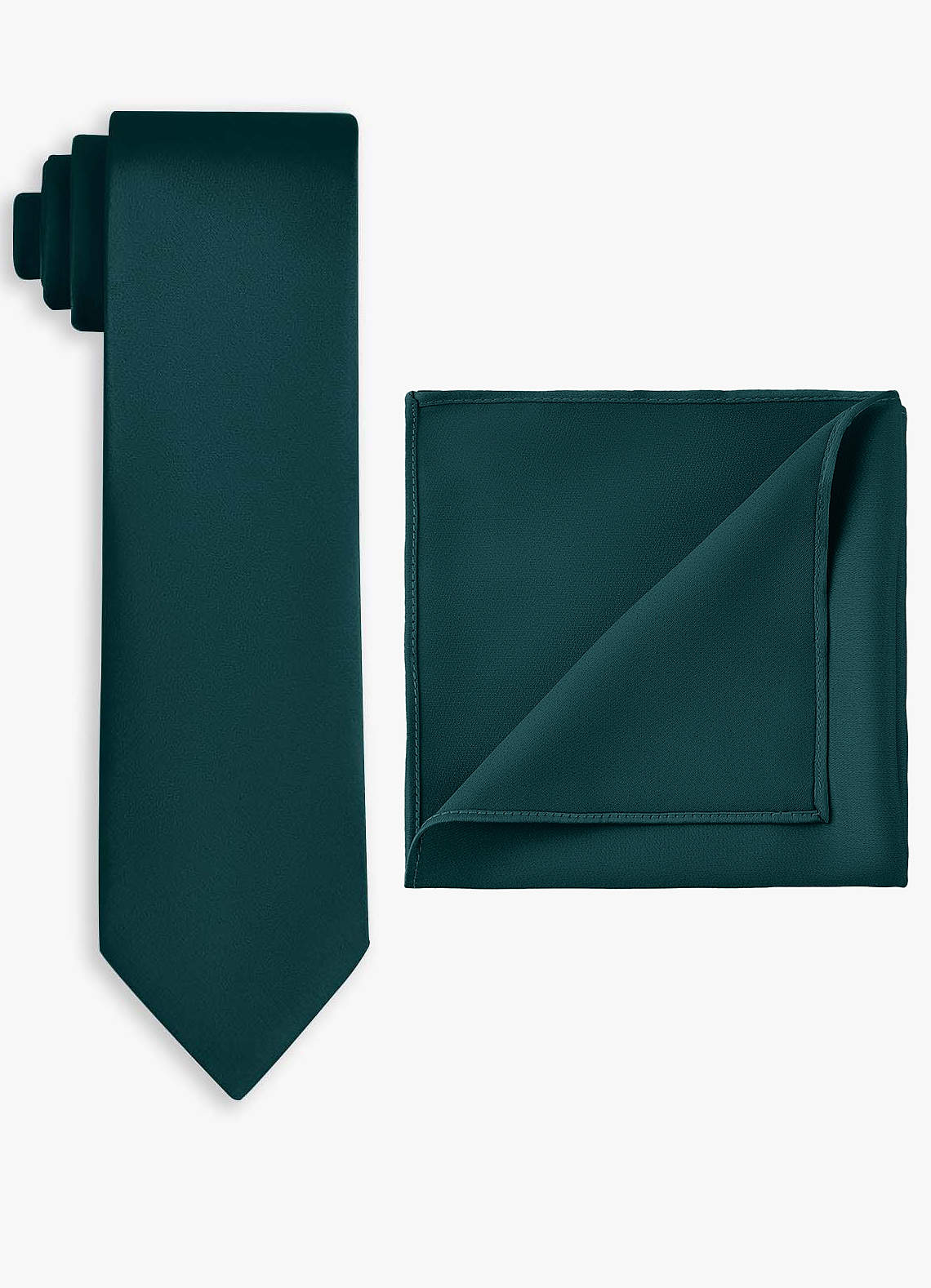 front Set van brede stretch satijnen stropdas en pochet