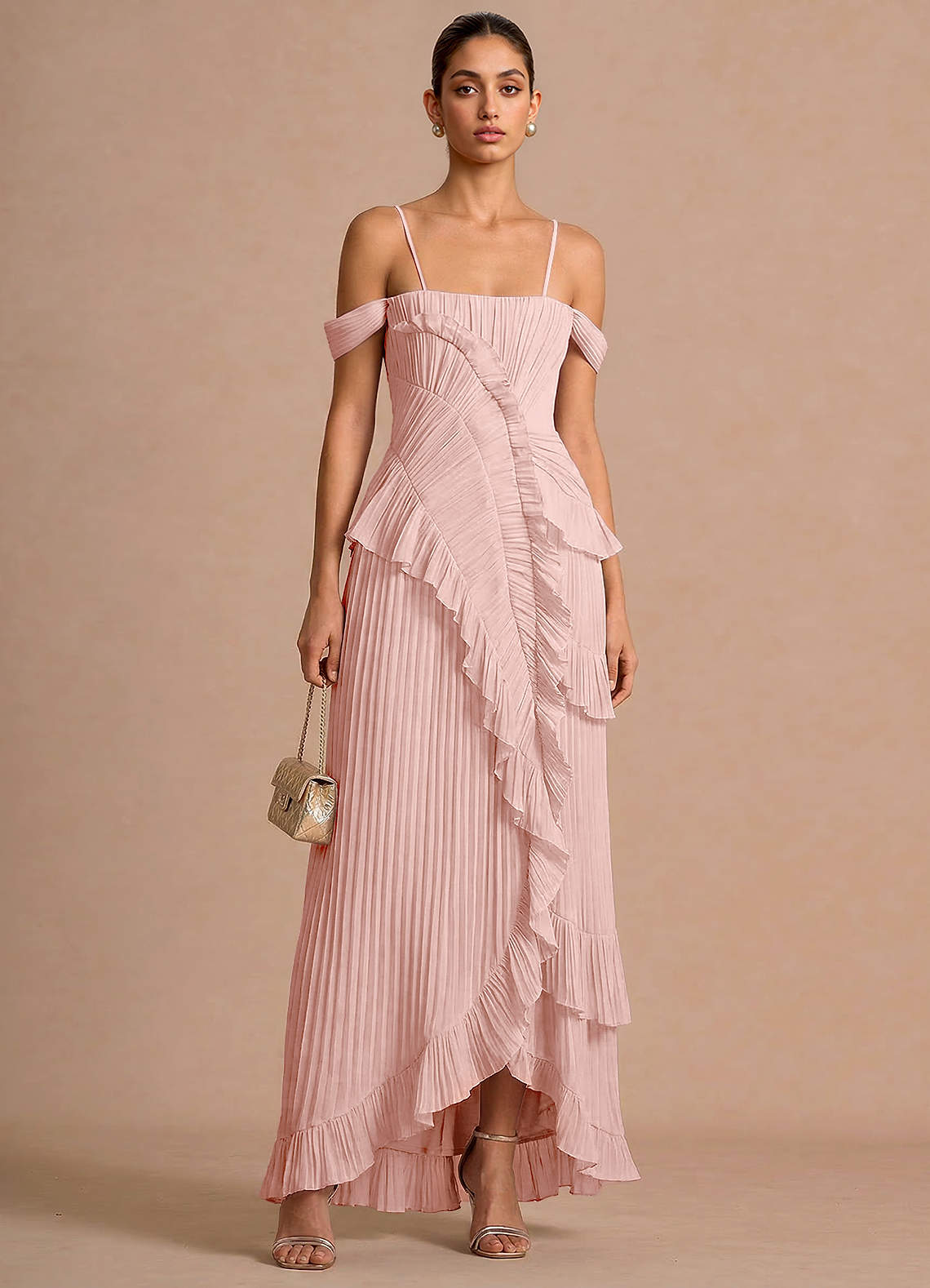 Emmylou Haze Pink Maxi Dress | Azazie CA