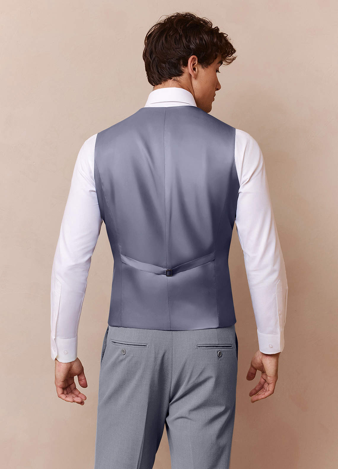 front Savile Grey Wool Blend Suit Vest