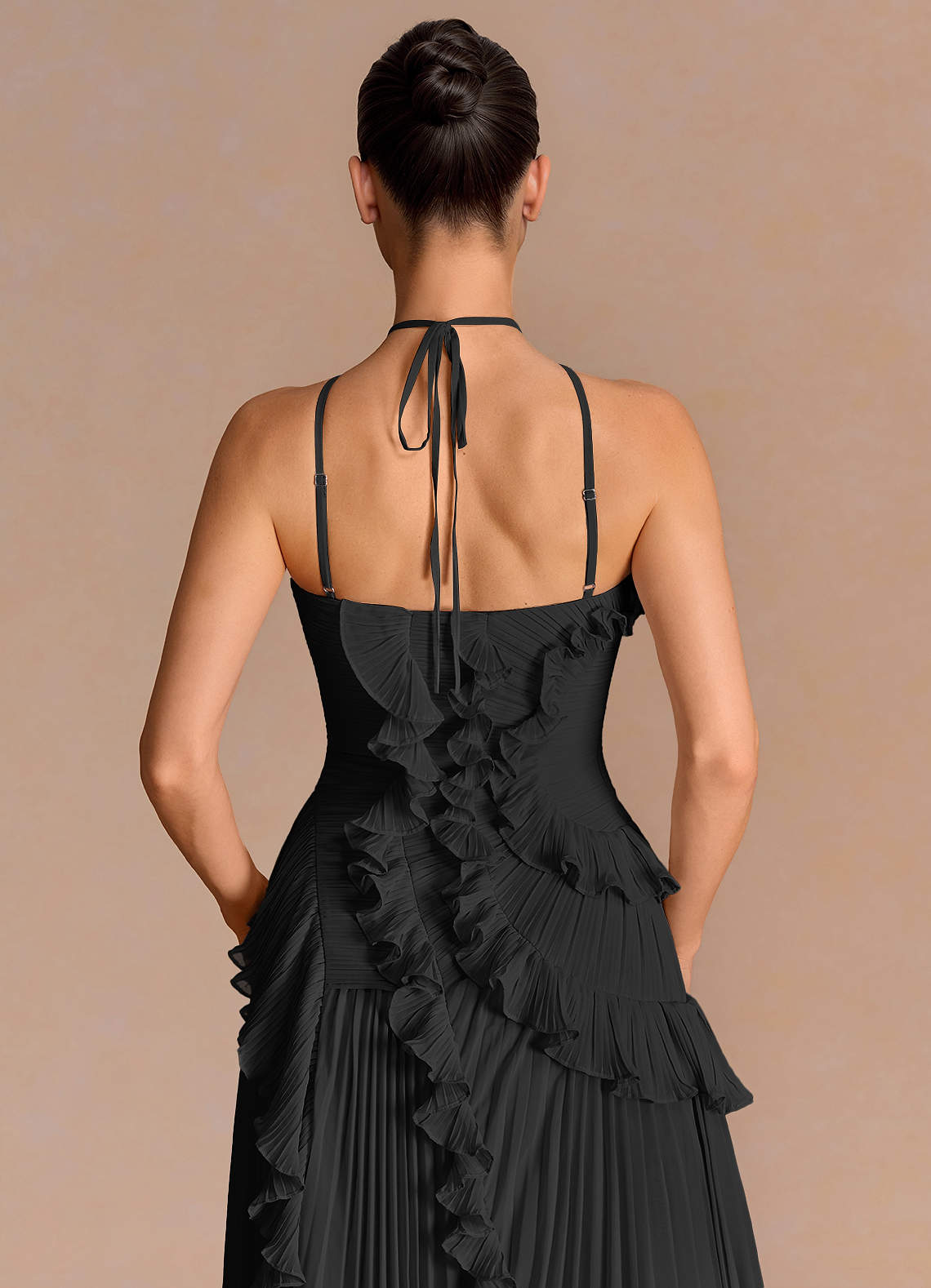 Nanami Black Maxi Dress | Azazie