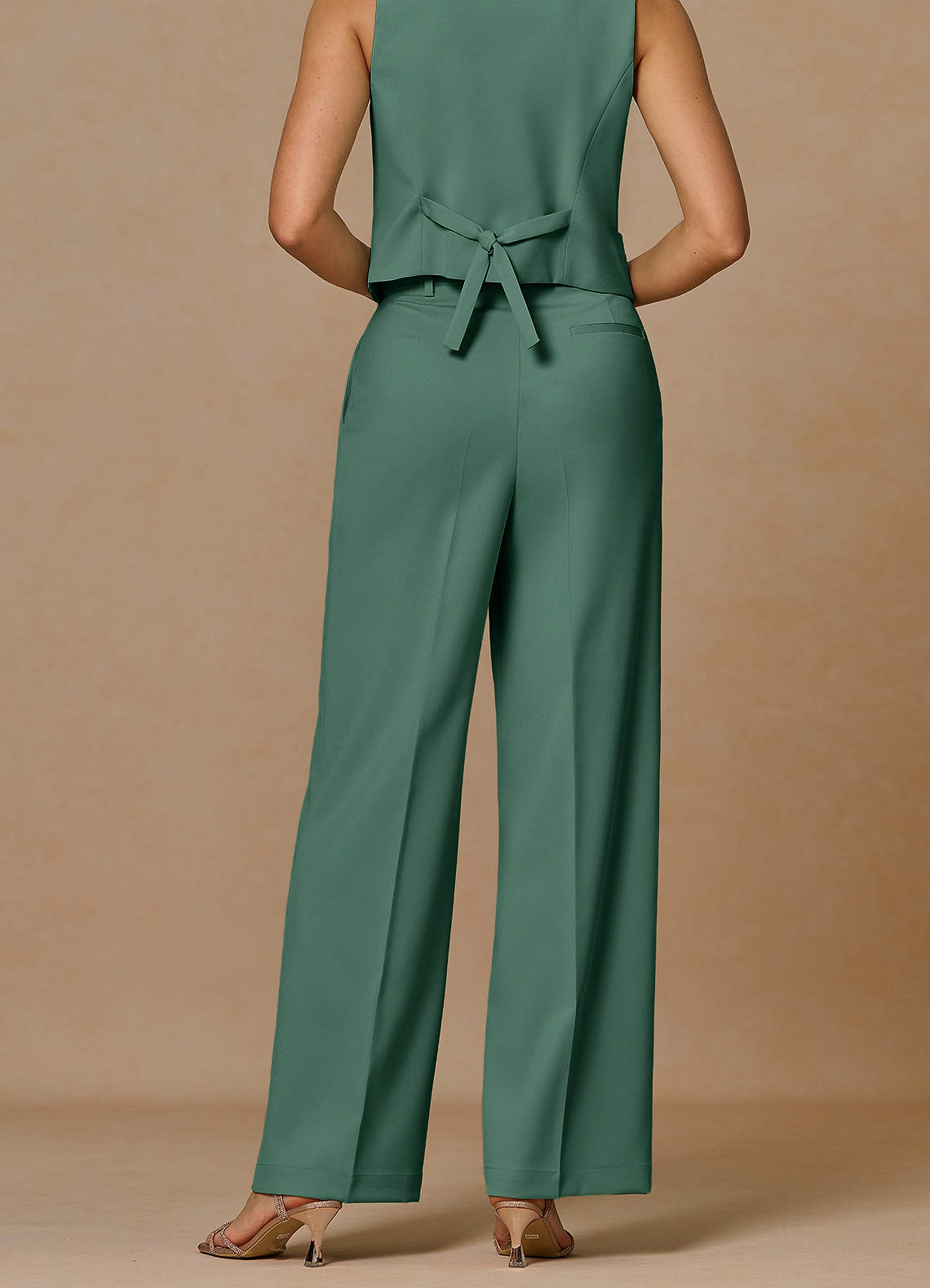 front Rowan Eukalyptus Raffinerede vævede performancebukser