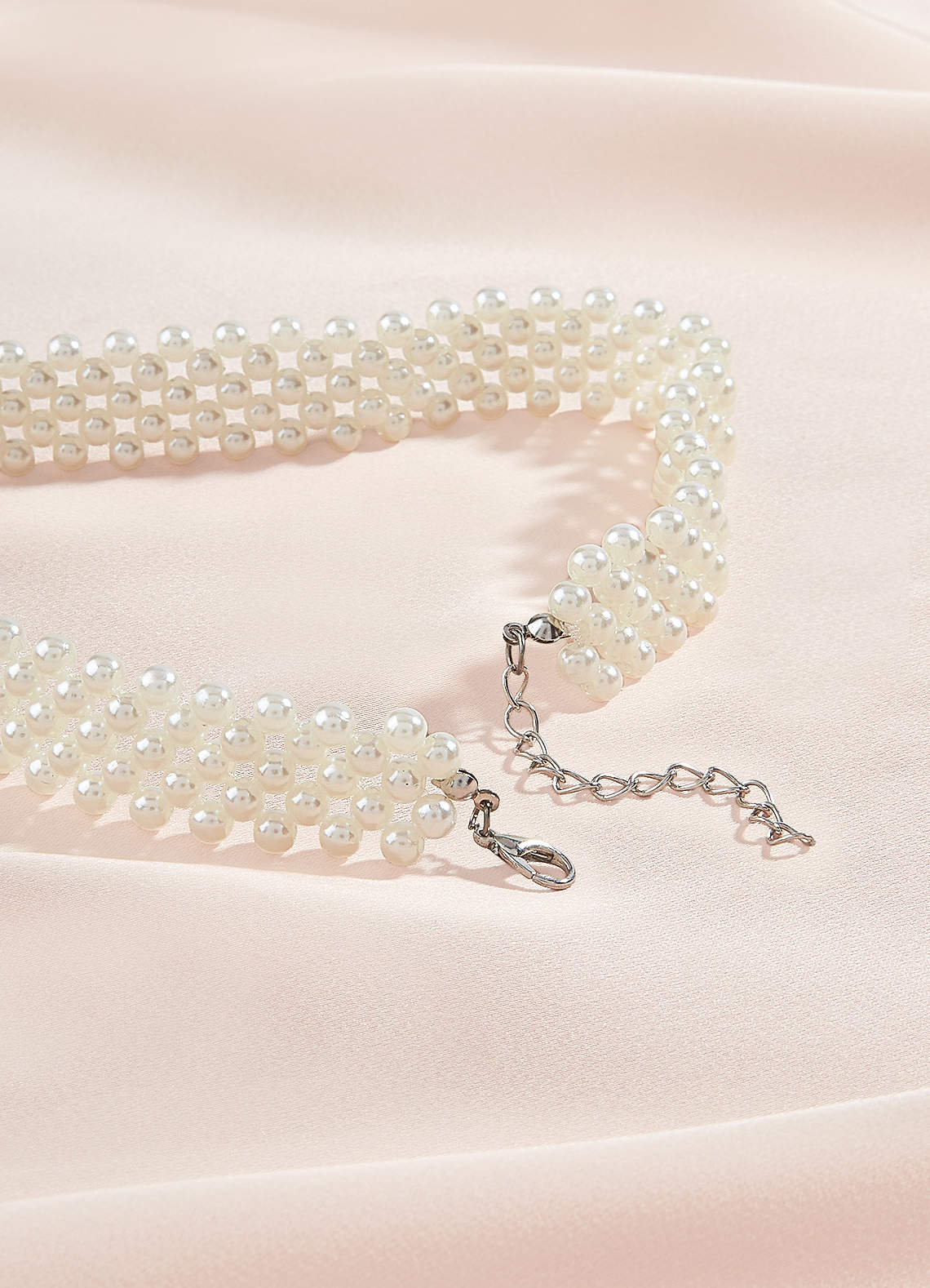 Faux Pearl Bib Necklace Set For Women - 5 Strand Multi-Layer Necklace, Bracelet & Earrings, 1920s Costume Jewelry, Created Pearls Up To 30mm - View #10