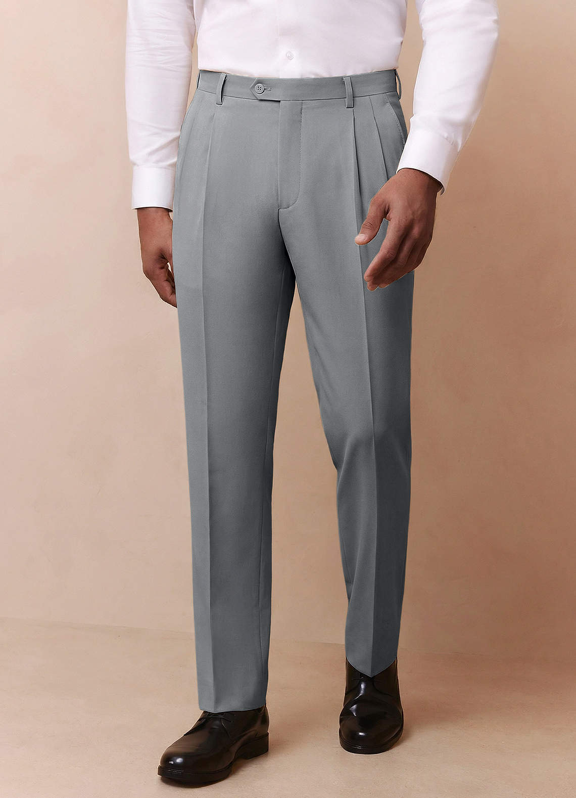 front Owen Grey Lightweight Tailored Dress Pants