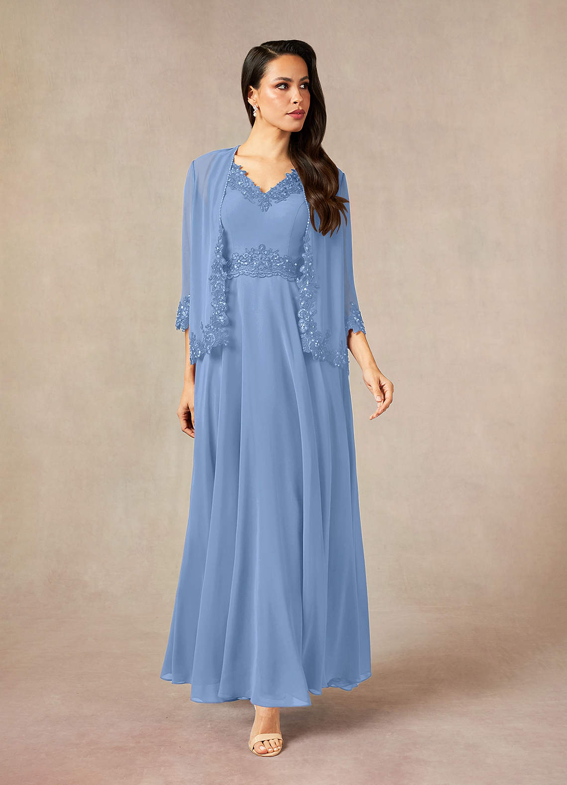 Steel Blue Mother of the Bride Dresses