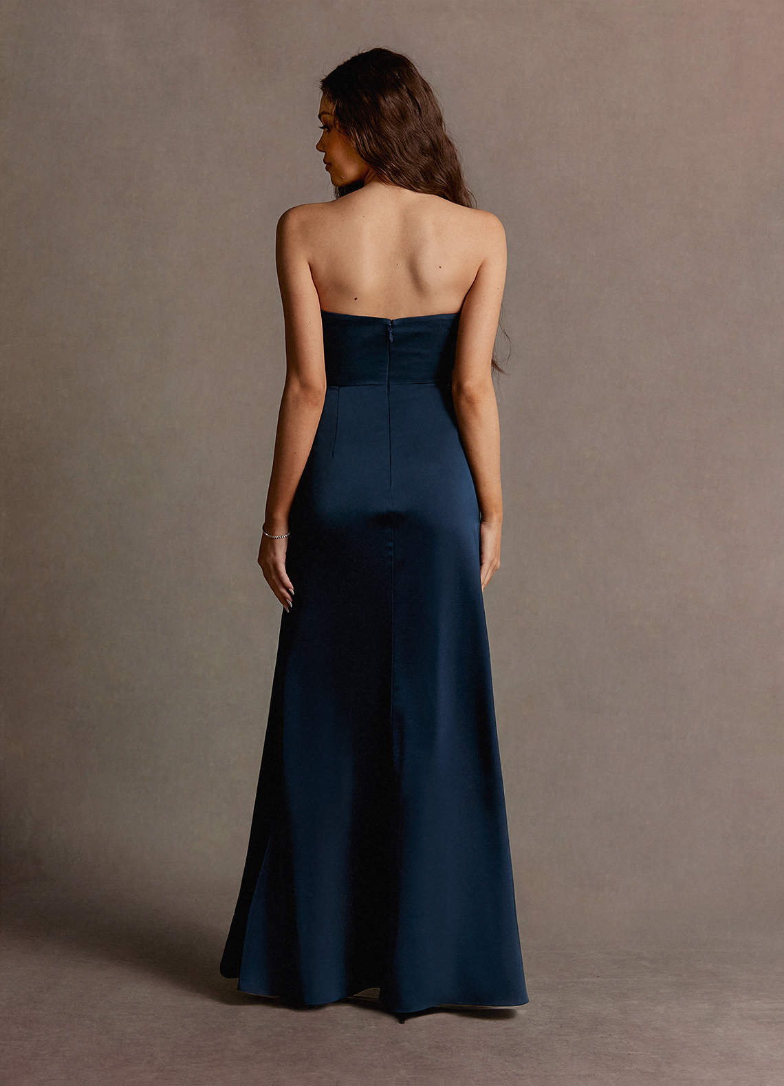 Kory Navy Bow Gown Ready to Ship
