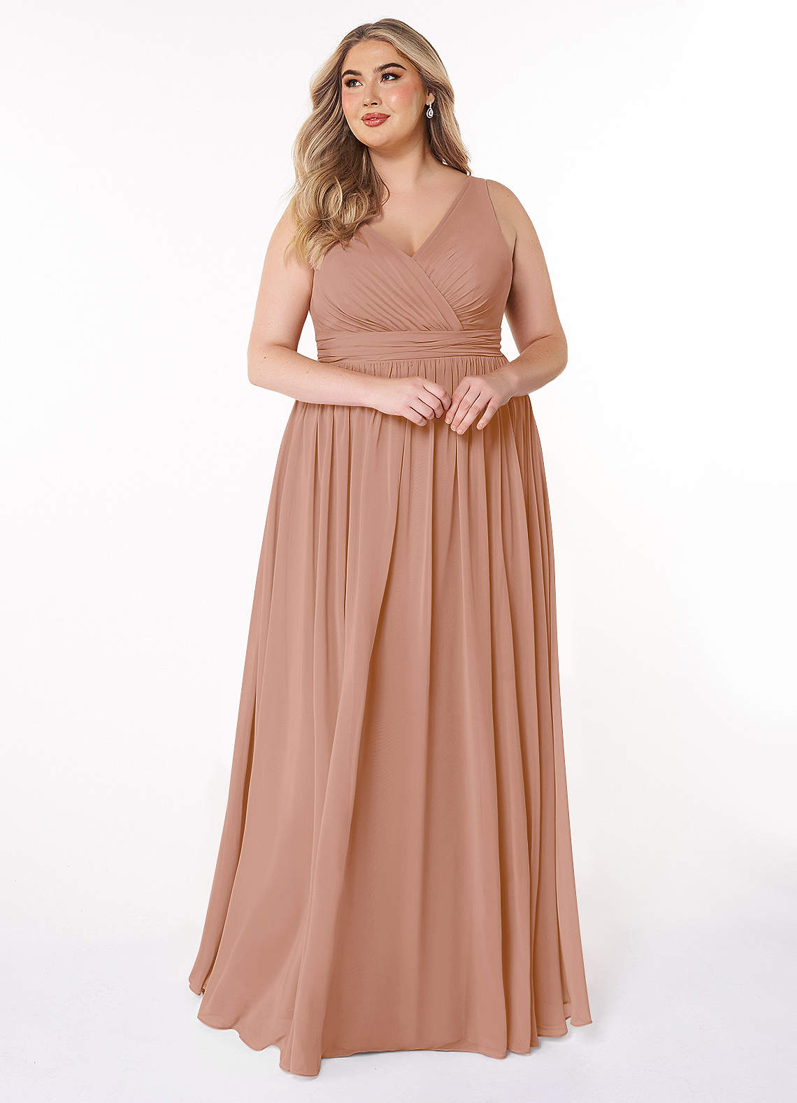 blue dress for baby girl Convertible Rose Gold Long Bridesmaid Dress with Sequins – FancyVestido main image 0