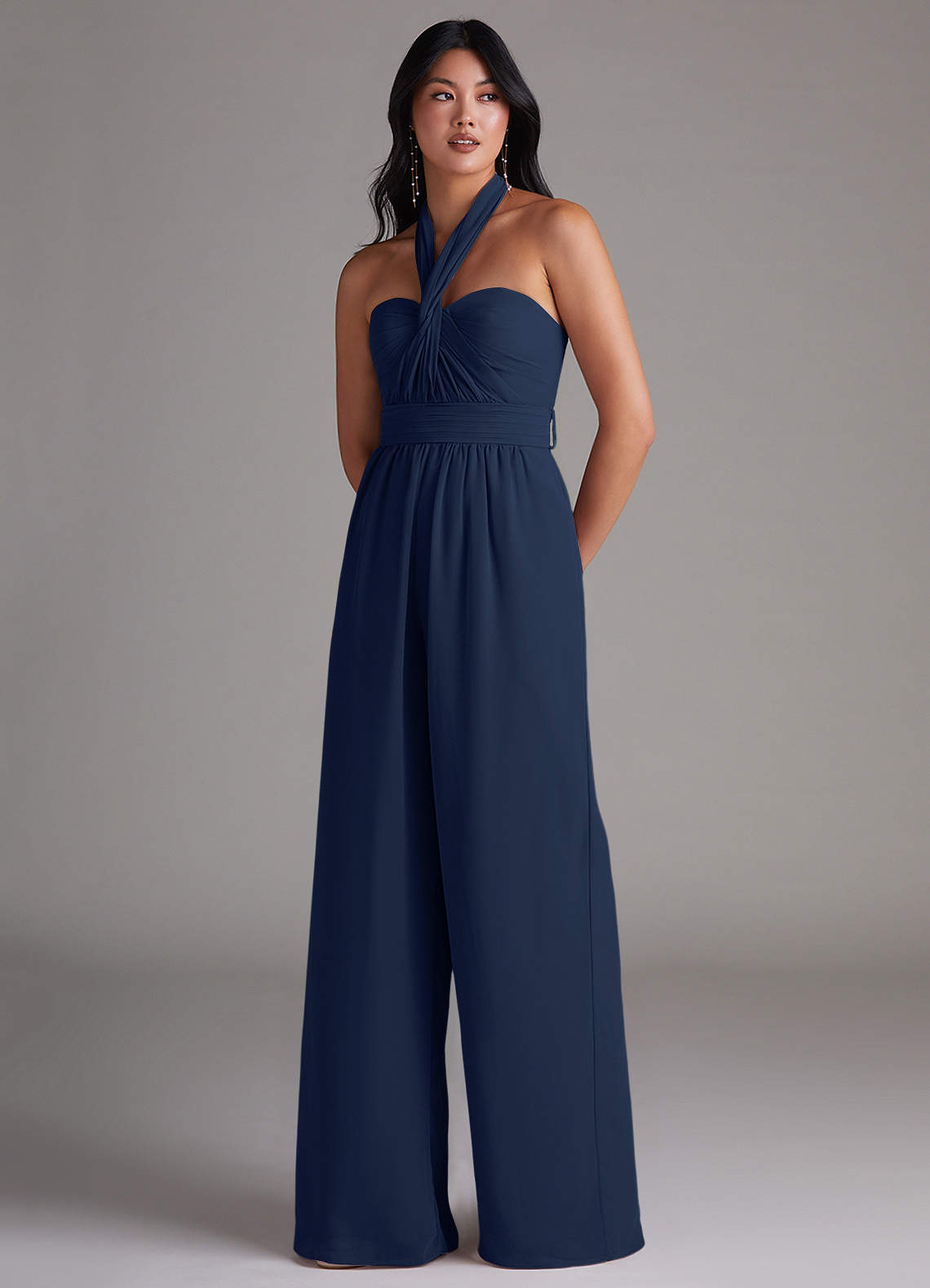 Azazie Lamara Dark Navy Bridesmaid Dresses | Azazie