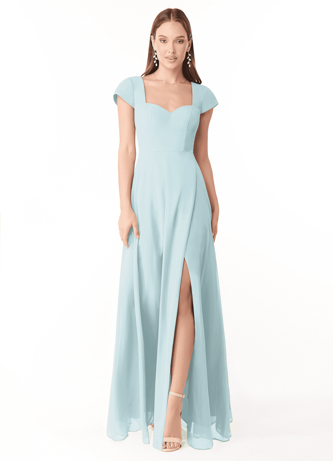 Azazie Hainsly Ready to Ship Mist Chiffon Bridesmaid Dresses | Azazie