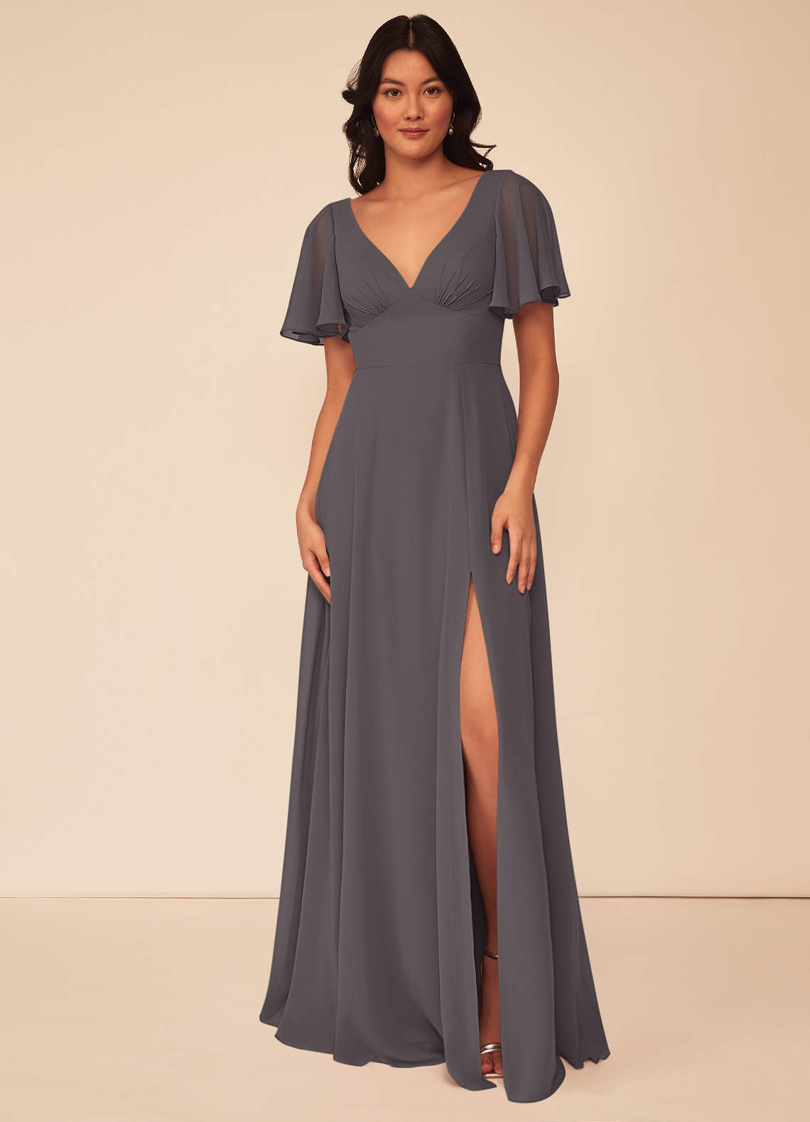 Dove gray cheap bridesmaid dresses