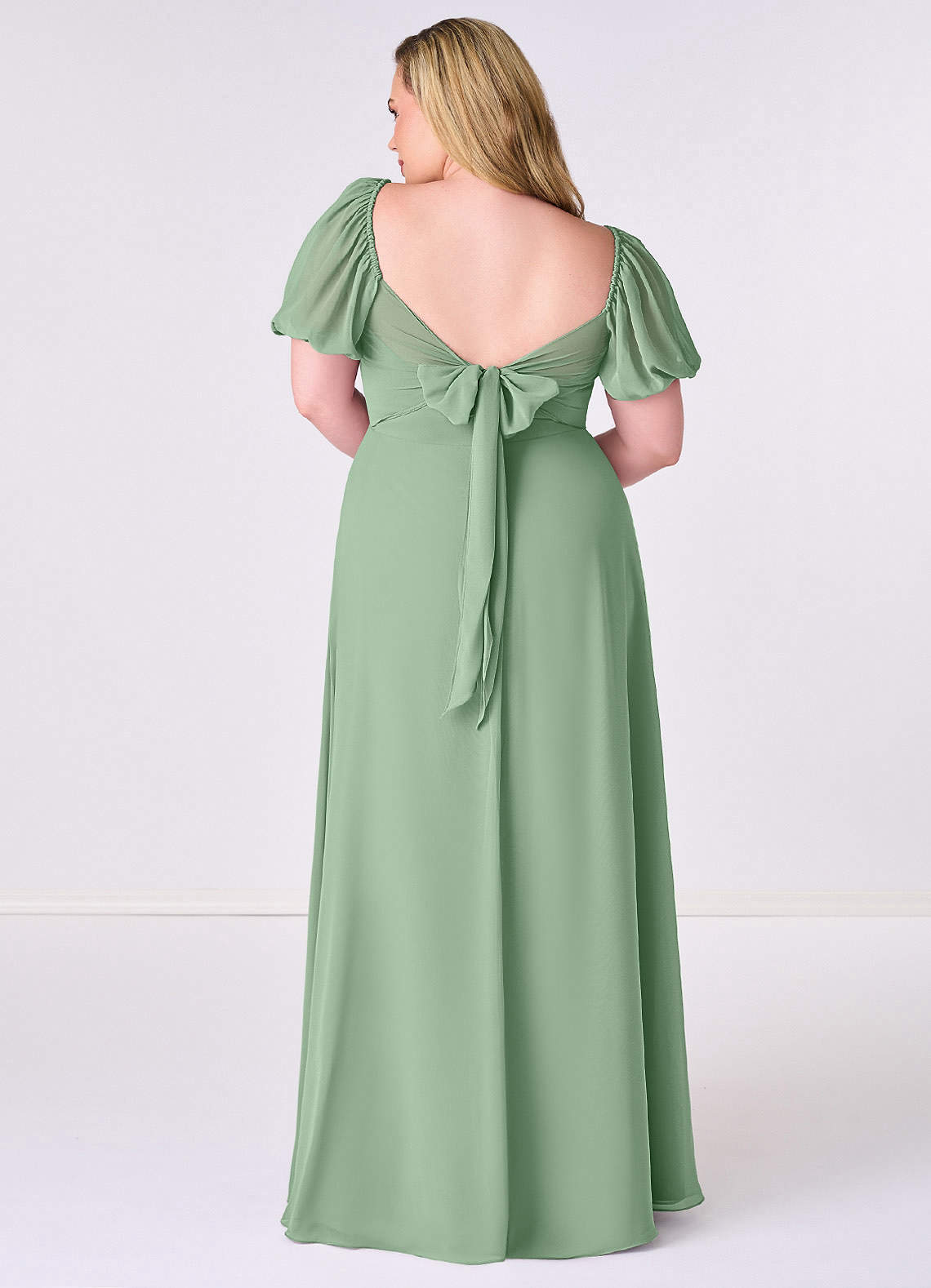 Barbie ♥ Azazie Bridesmaid Dresses Matcha A-Line Pleated Chiffon Dress image7
