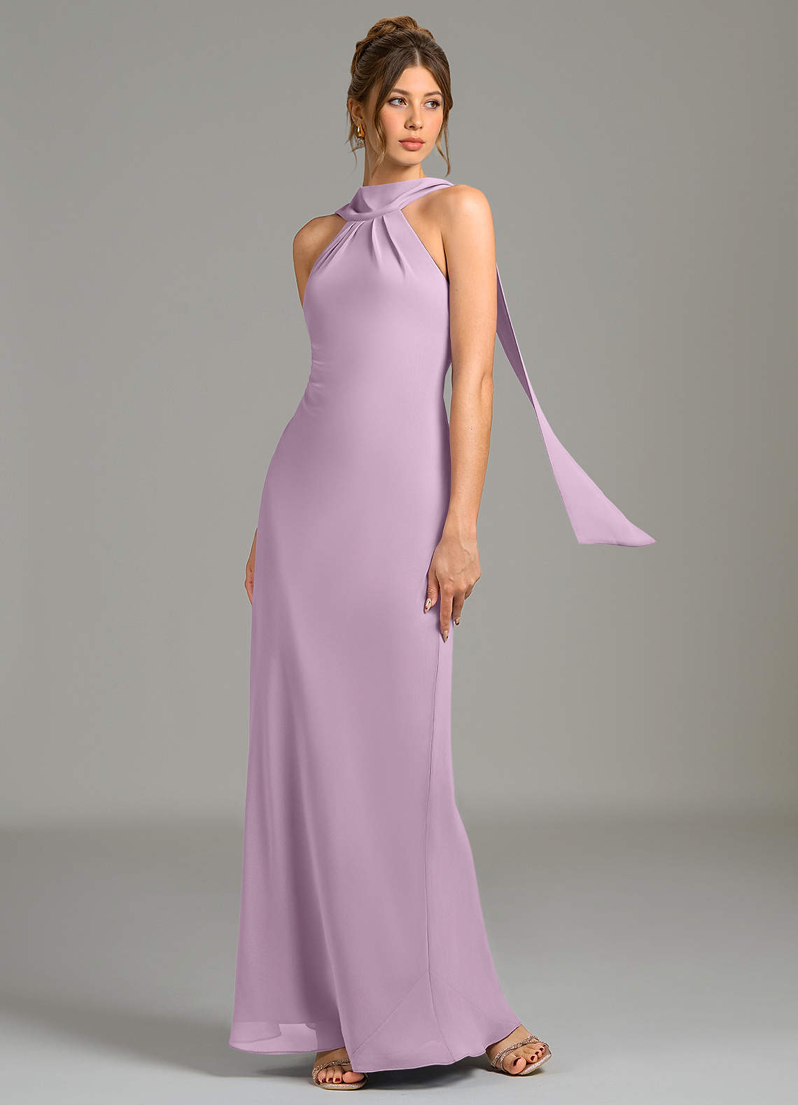 wisteria bridesmaid dresses uk Azazie Cassiana Chiffon This ruffled Matte Satin