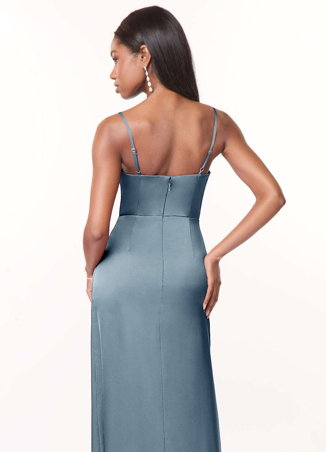 blue dress stain Sweetheart Long A-Line Stain Royal Blue Split Front Off-the-Shoulder S   Newinlook