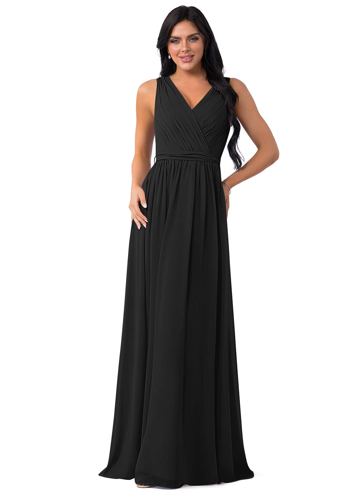 Azazie Kingsley Black Bridesmaid Dresses | Azazie