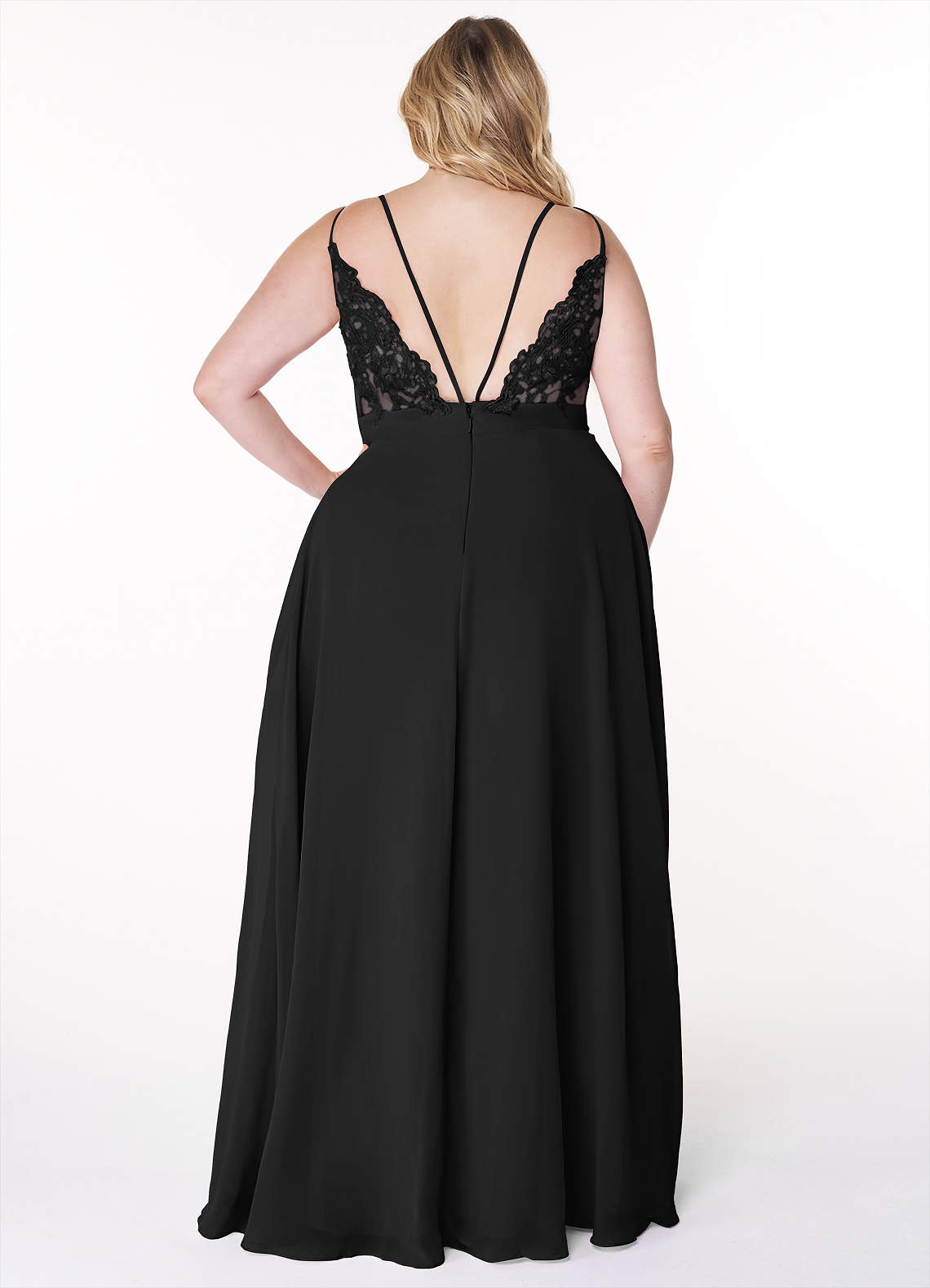 Azazie Lennon Black Chiffon Bridesmaid Dresses | Azazie