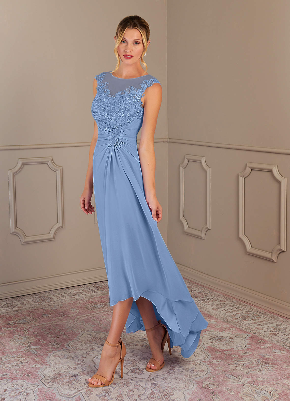 Light Blue Asymmetrical Dress