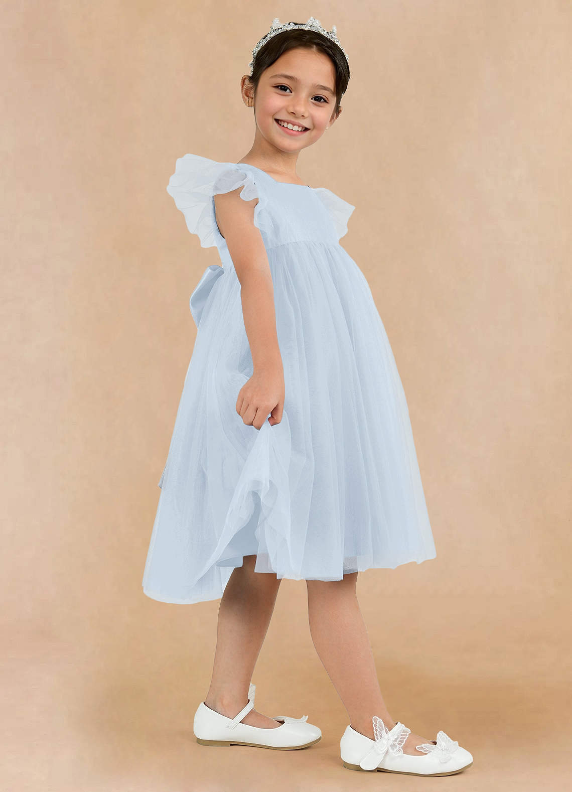 A-line Tulle Knee-length Dress