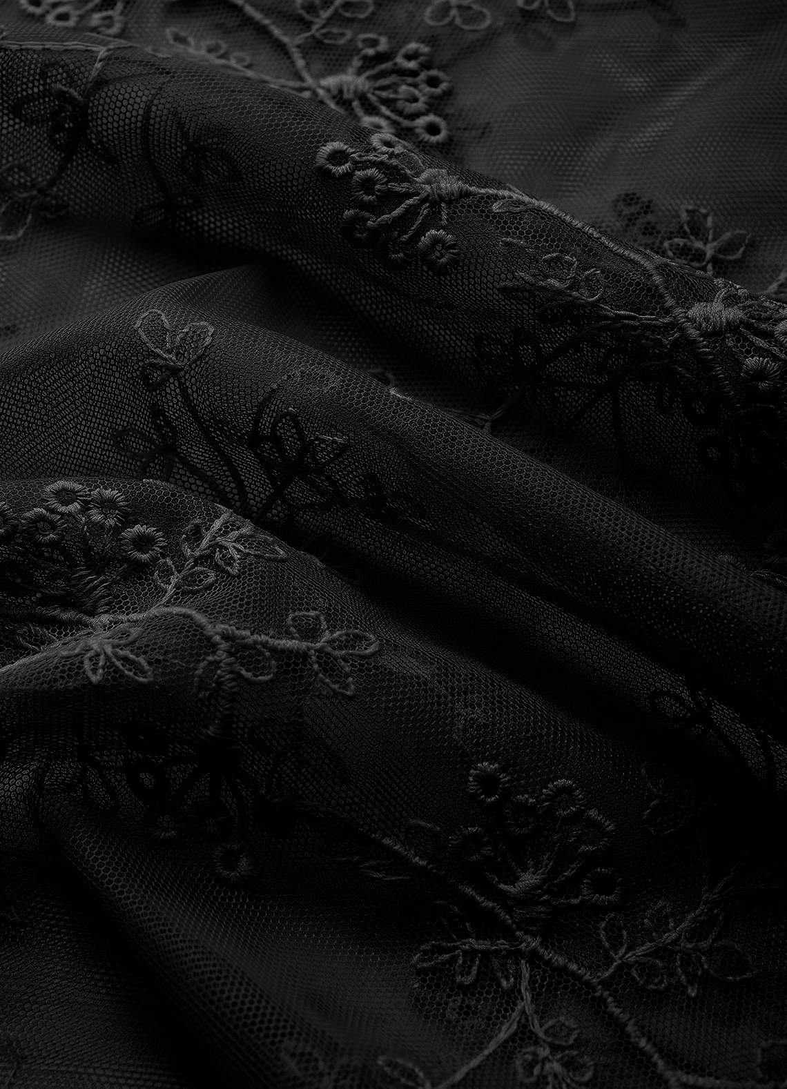 front Azazie Kirjailtu kukkakuvioinen pitsihuivi