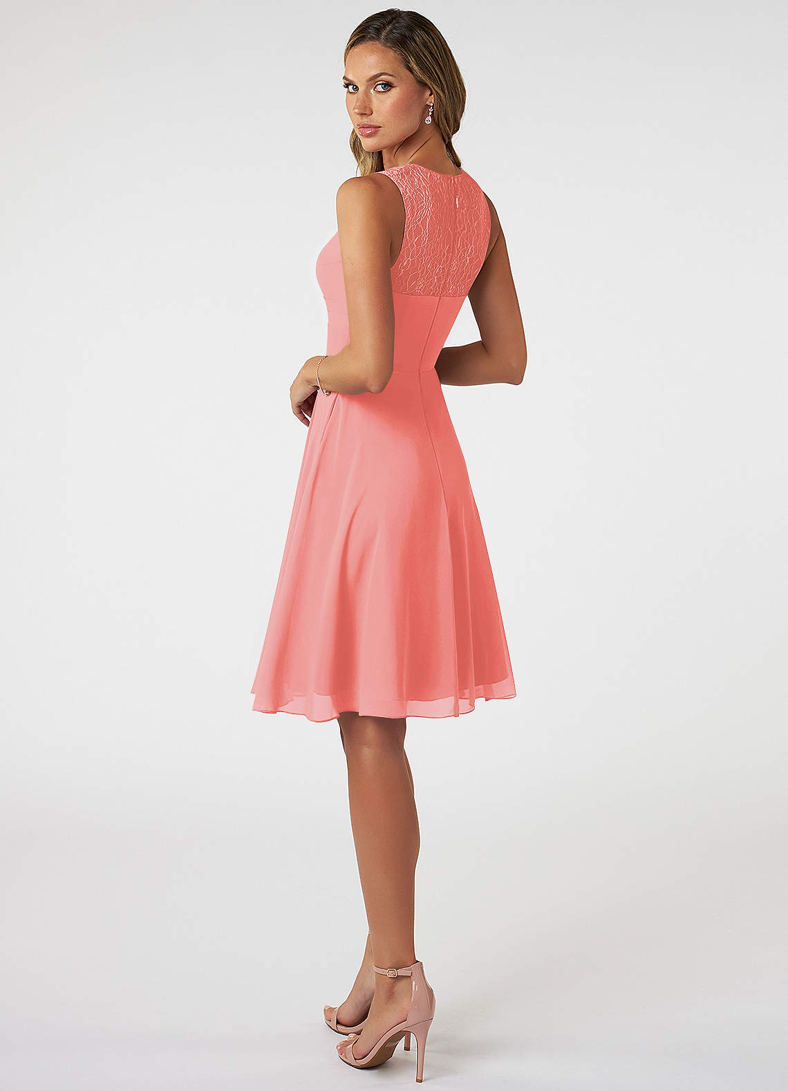 Coral formal dresses shops short