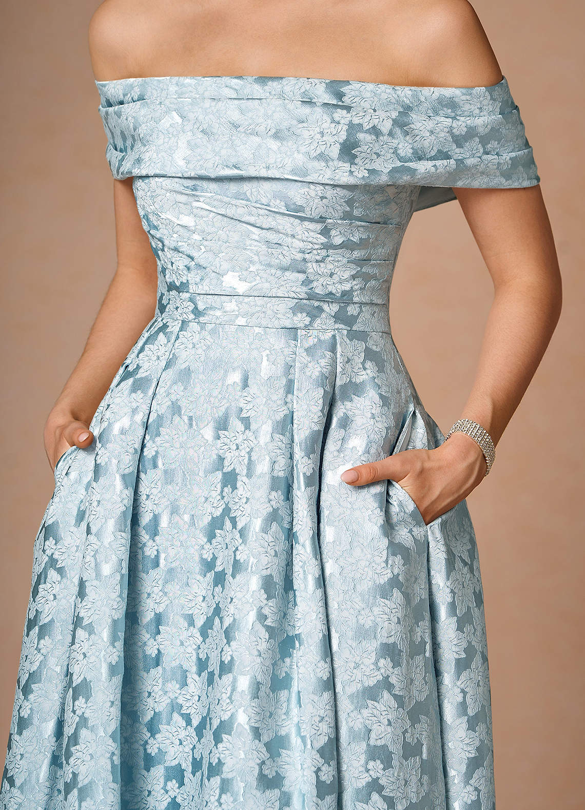 Maelys Ice Blue Midi Dress Ready to Ship | Azazie