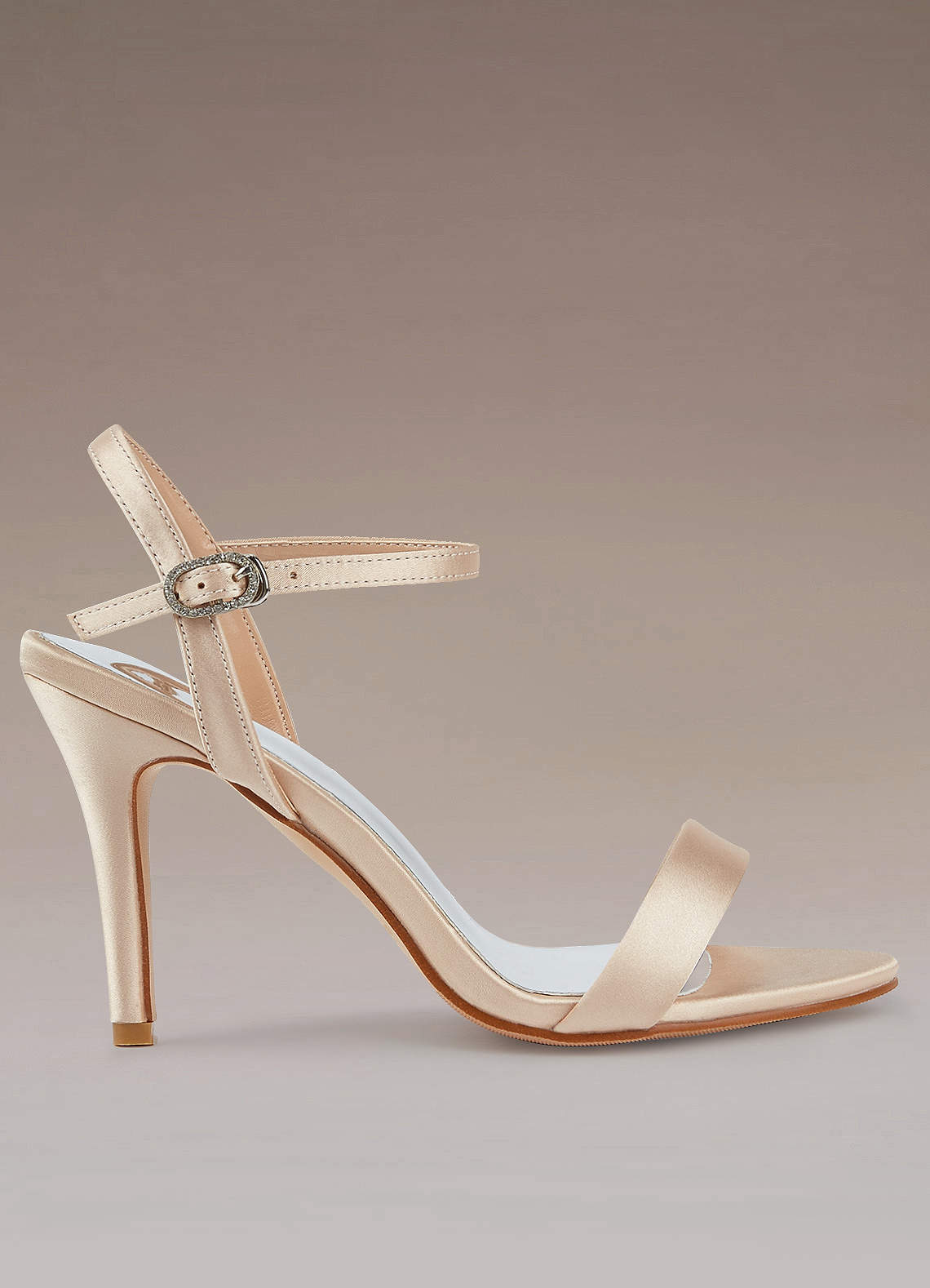 Champagne satin heels hotsell