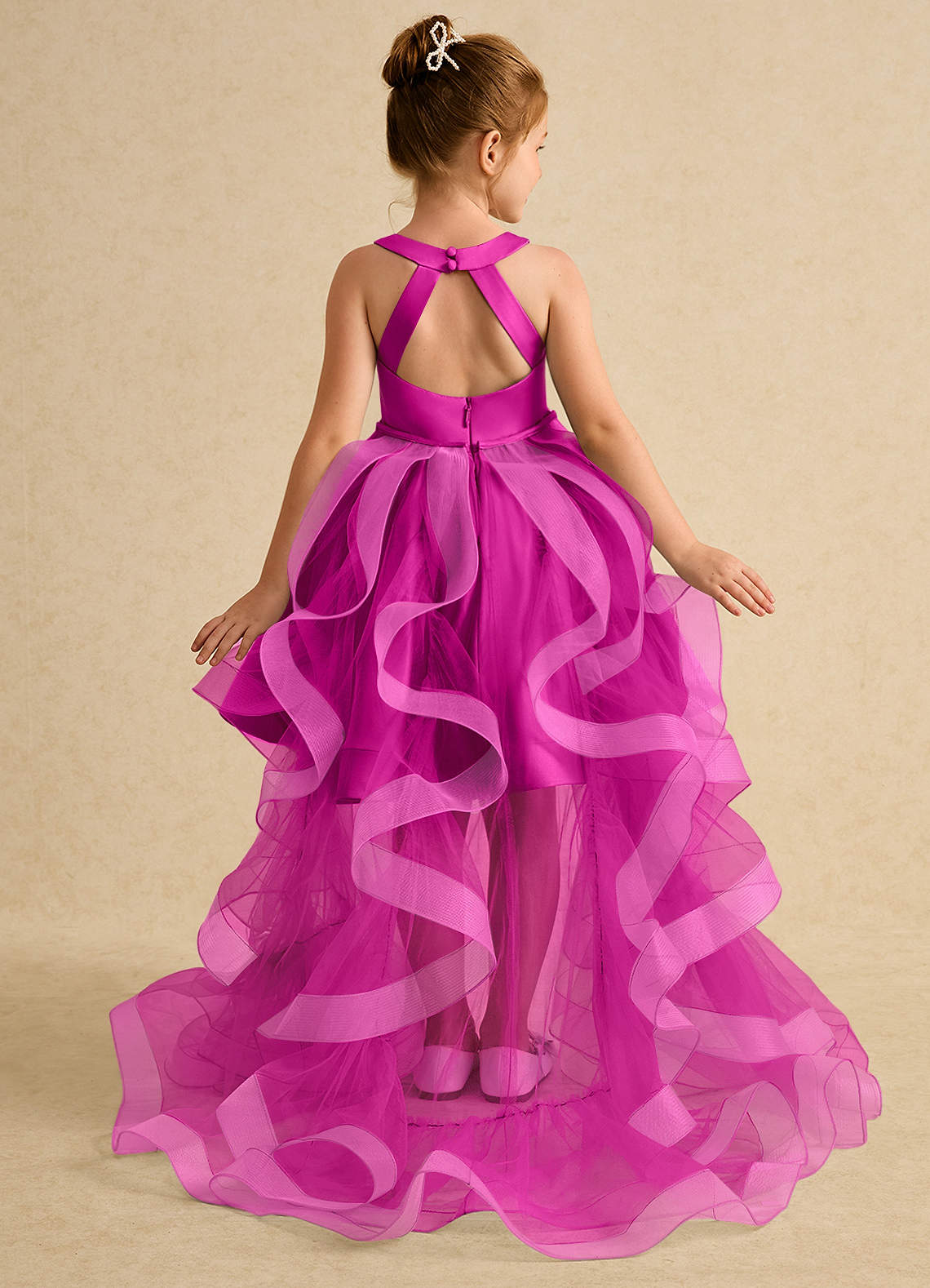 pink girl dresses special occasion Blush Pink lace tulle formal Fancy dress for special occasion bridesmaid party wedding pageant birthday first communion photoshoot