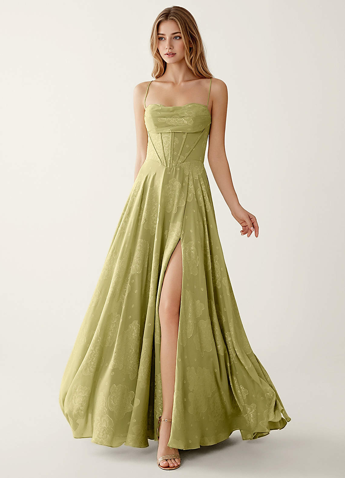 strapless open back dress Nox Anabel C1616 Prom Dress - Emerald main image 0