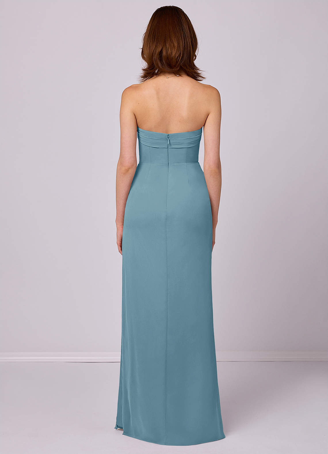 Barbie  AZAZIE 1022 Ready to Ship Moody Blue Chiffon Bridesmaid Dresses |  Azazie