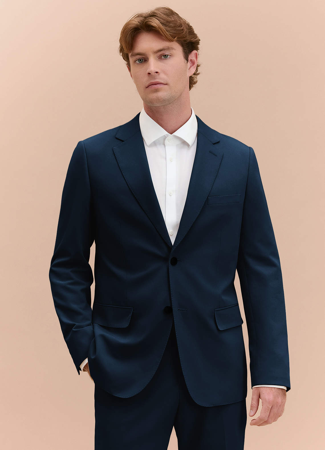 front William Navy Blue Comfort Blend  Suit Jacket