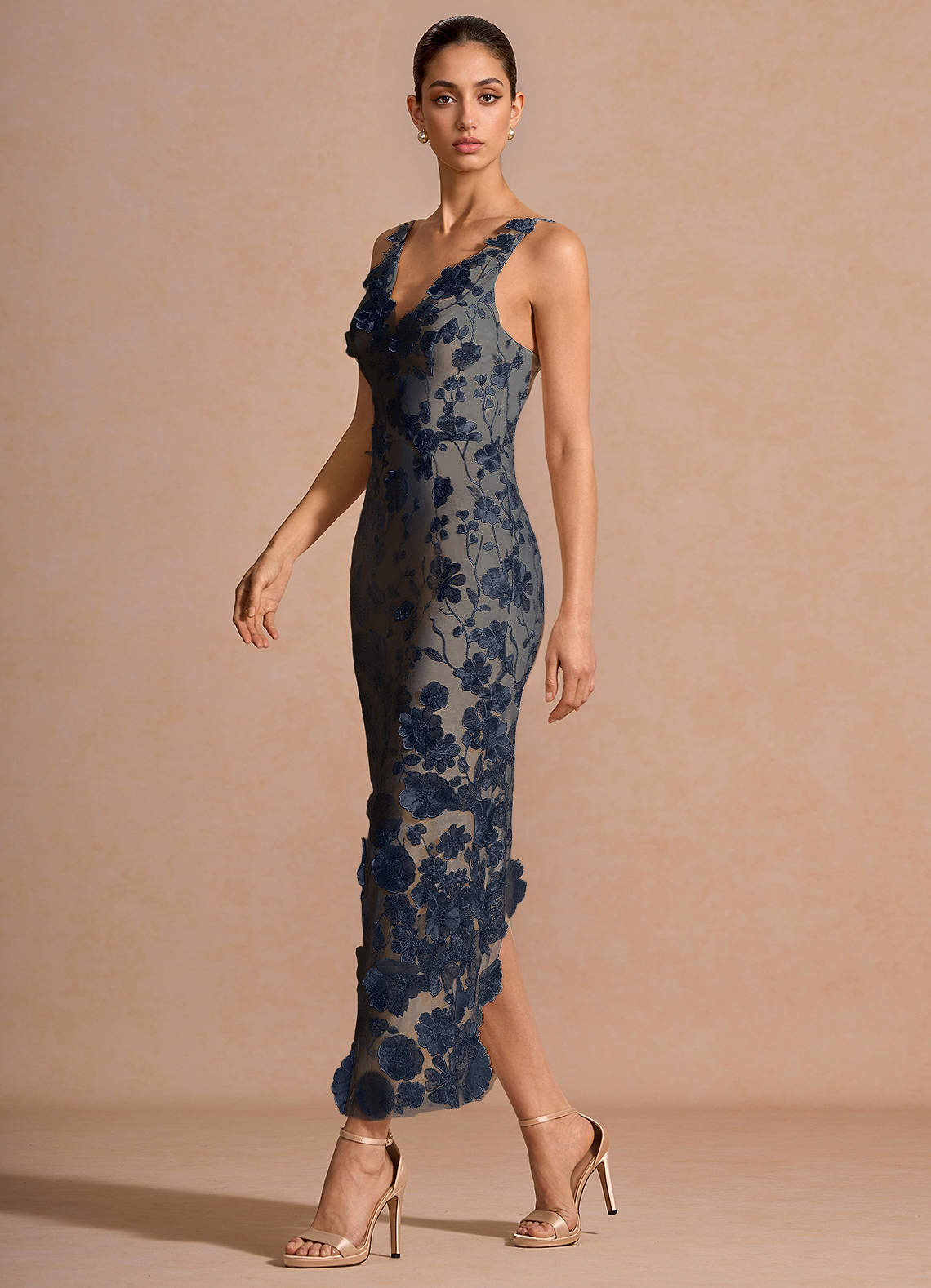 Cireth Navy Maxi Dress | Azazie