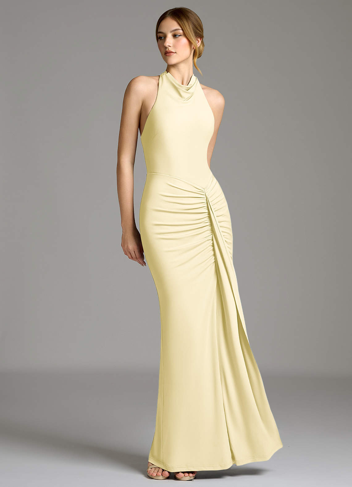 Azazie Raevynn Lemon Sorbet Premium Stretch Jersey Bridesmaid Dresses | Azazie Azazie Raevynn Lemon Sorbet Premium Stretch Jersey Bridesmaid Dresses | Azazie