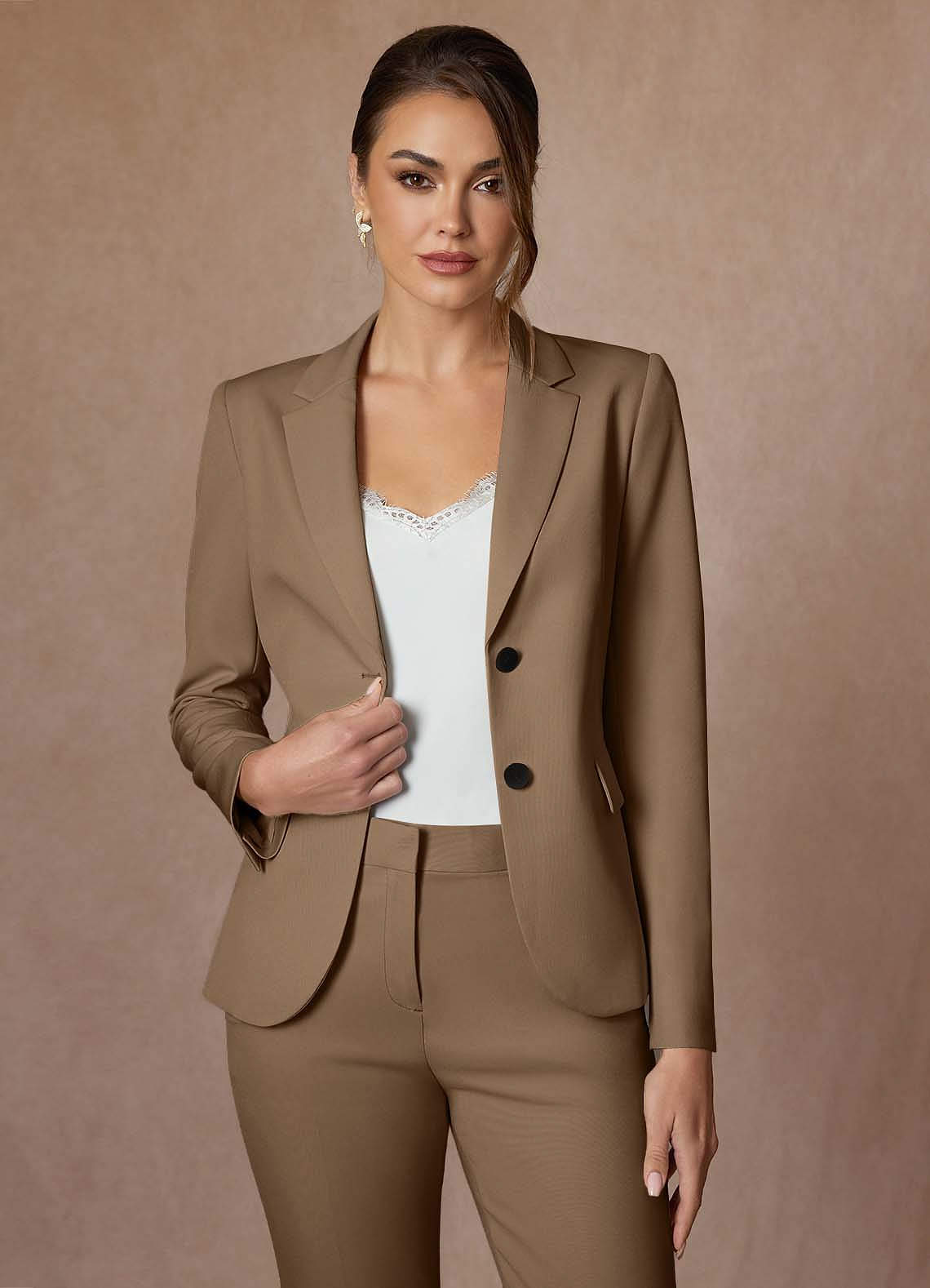 front Azazie Refined Weave Women Suit Swatch