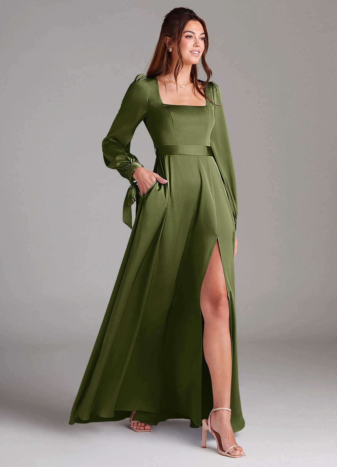 Leonia Olive Maxi Dress image3
