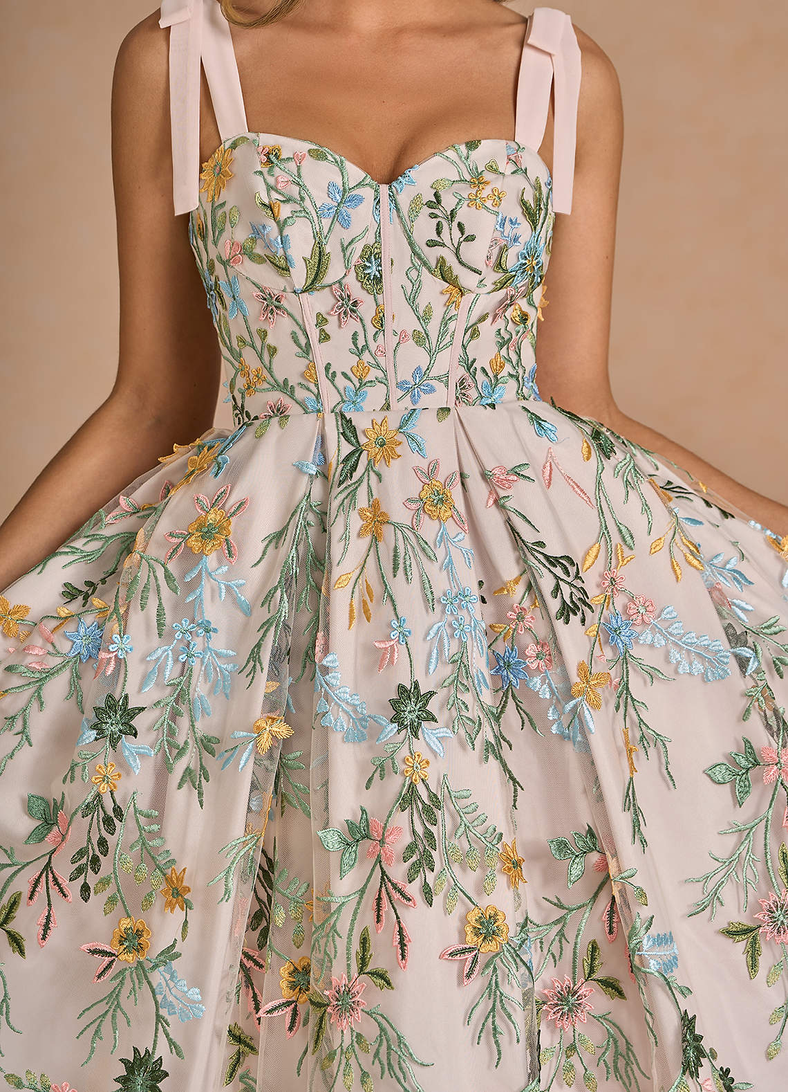 Aurelie Midi Klänning Blush Pink Multi image5