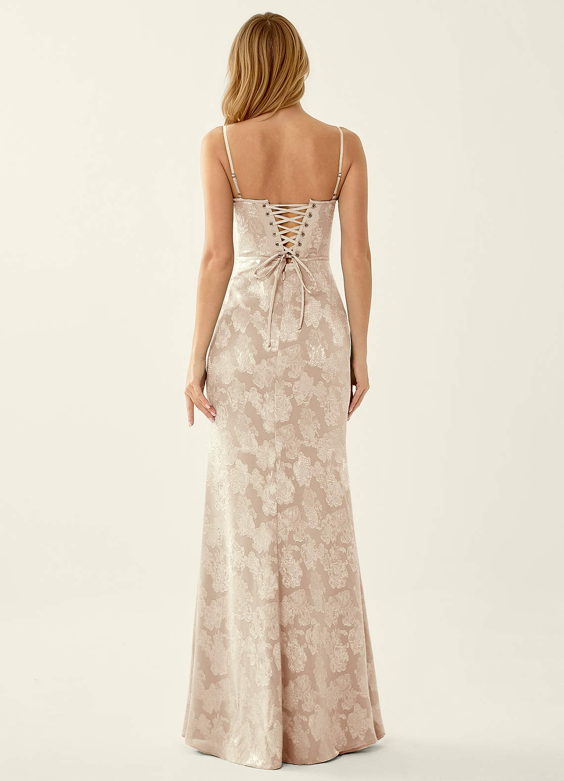 cream backless prom dress Shona Joy - La Lune Lace Back Maxi Dress - Cream