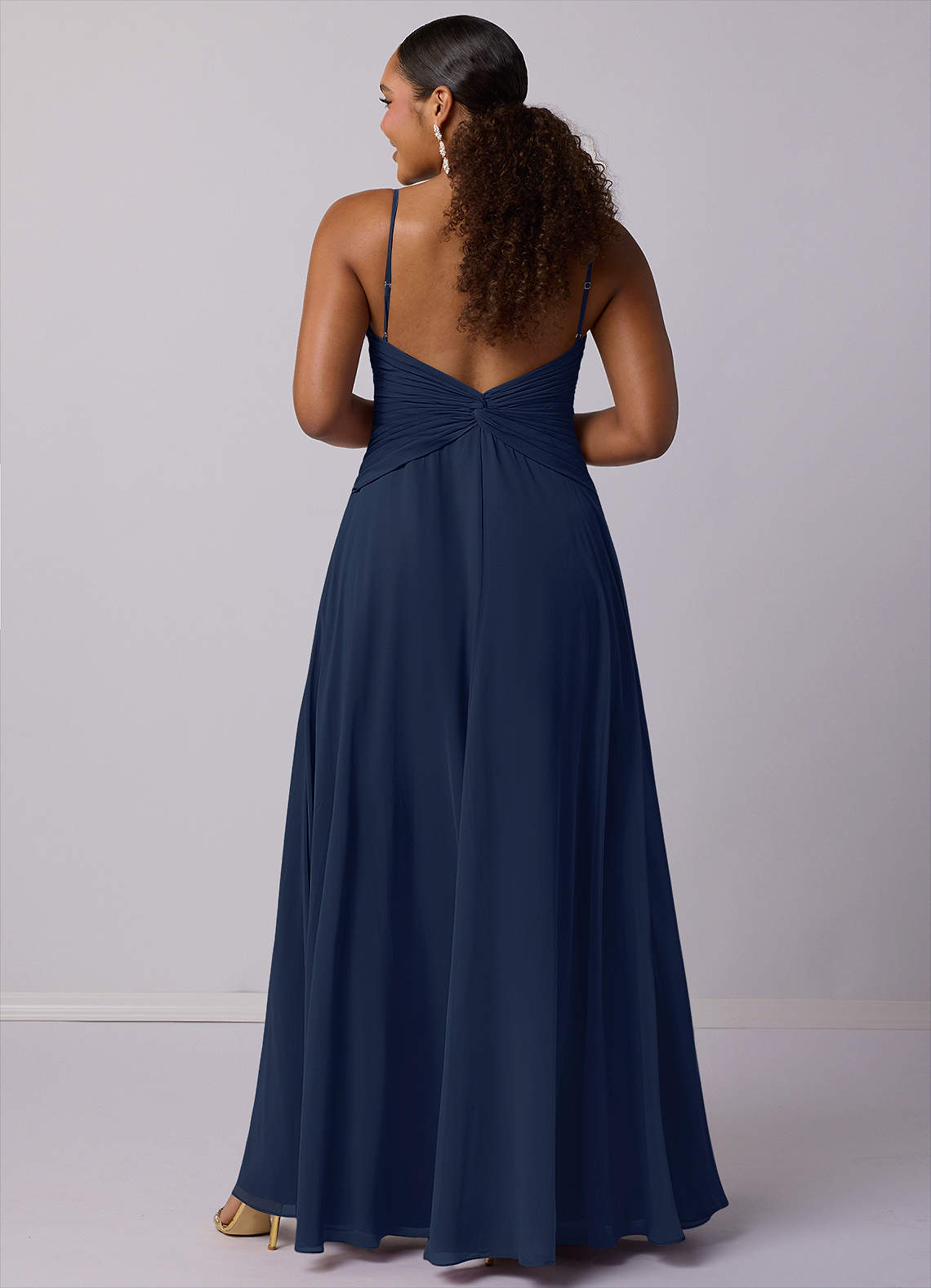 Barbie ♥ Azazie Bridesmaid Dresses Dark Navy A-Line Chiffon Dress image8