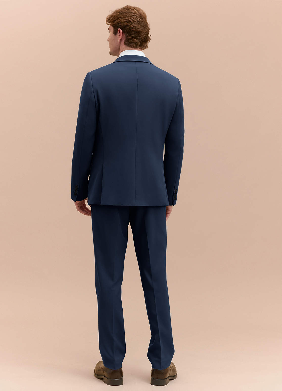 front James Dark Navy Structured Stretch 3-piece suit
